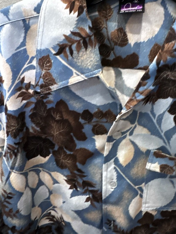 NWT Joel California 1970's Floral LONG SLEEVE SHIRT Medium M Slim 15 x 32/33 gallery