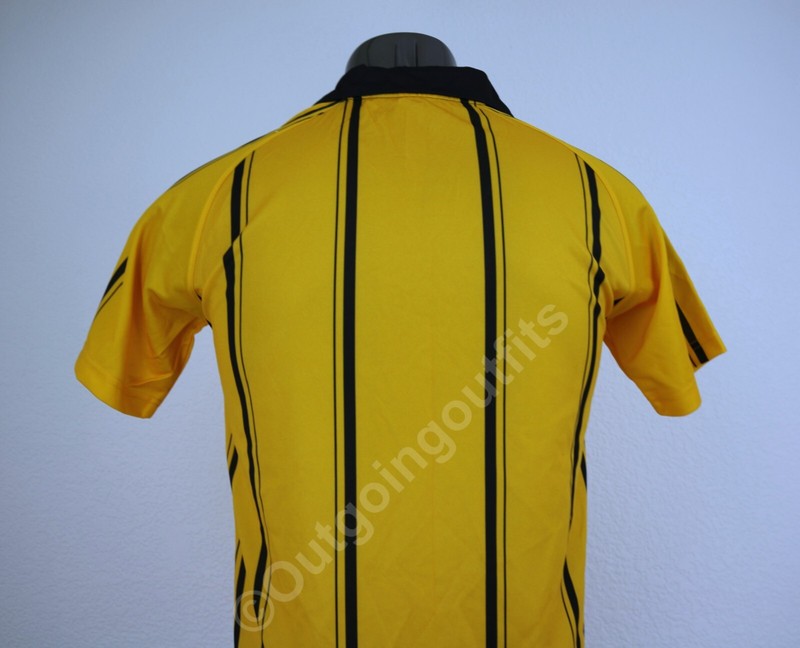 NEW Ref Gear Men's Short Sleeve Striped V-Neck Jersey Yellow/Black Size S gallery