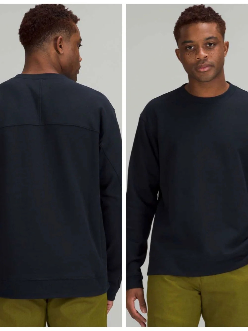 Lululemon Mens French Terry Oversized Long Sleeve Crew Classic Navy Size XL gallery