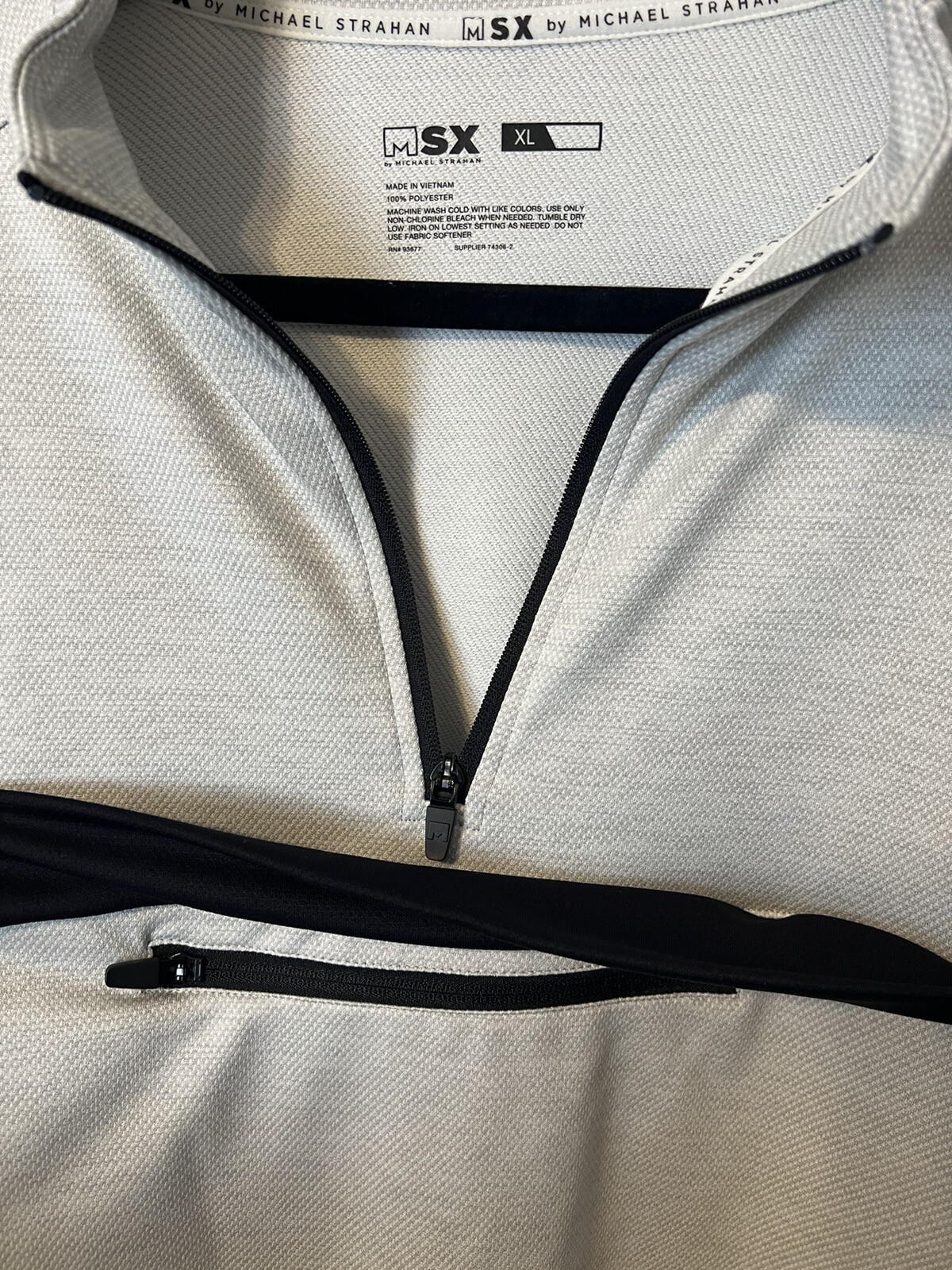 NWOT MSX by Michael Strahan Quarterzip In Grey & Black - Size XL gallery
