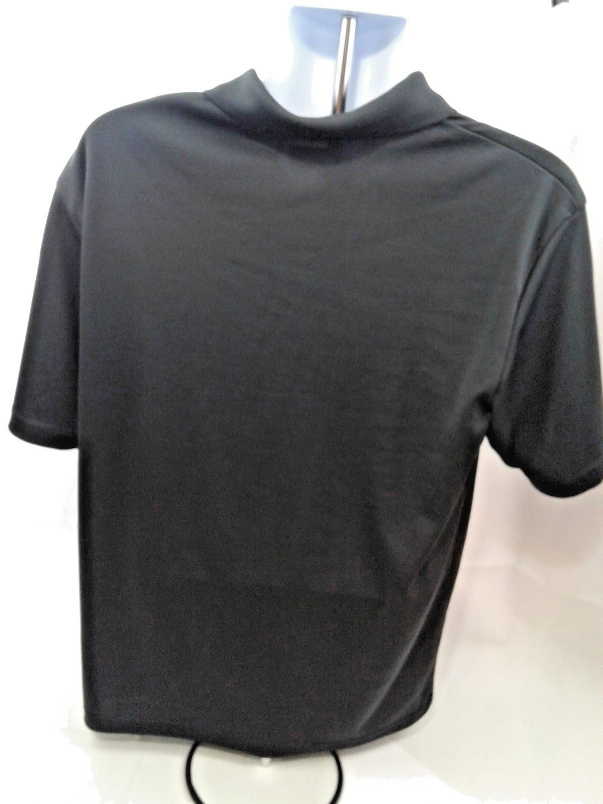 Ben Hogan Performance Polo Black w/Blue Geometric Design on Front Size L/G 42/44 gallery