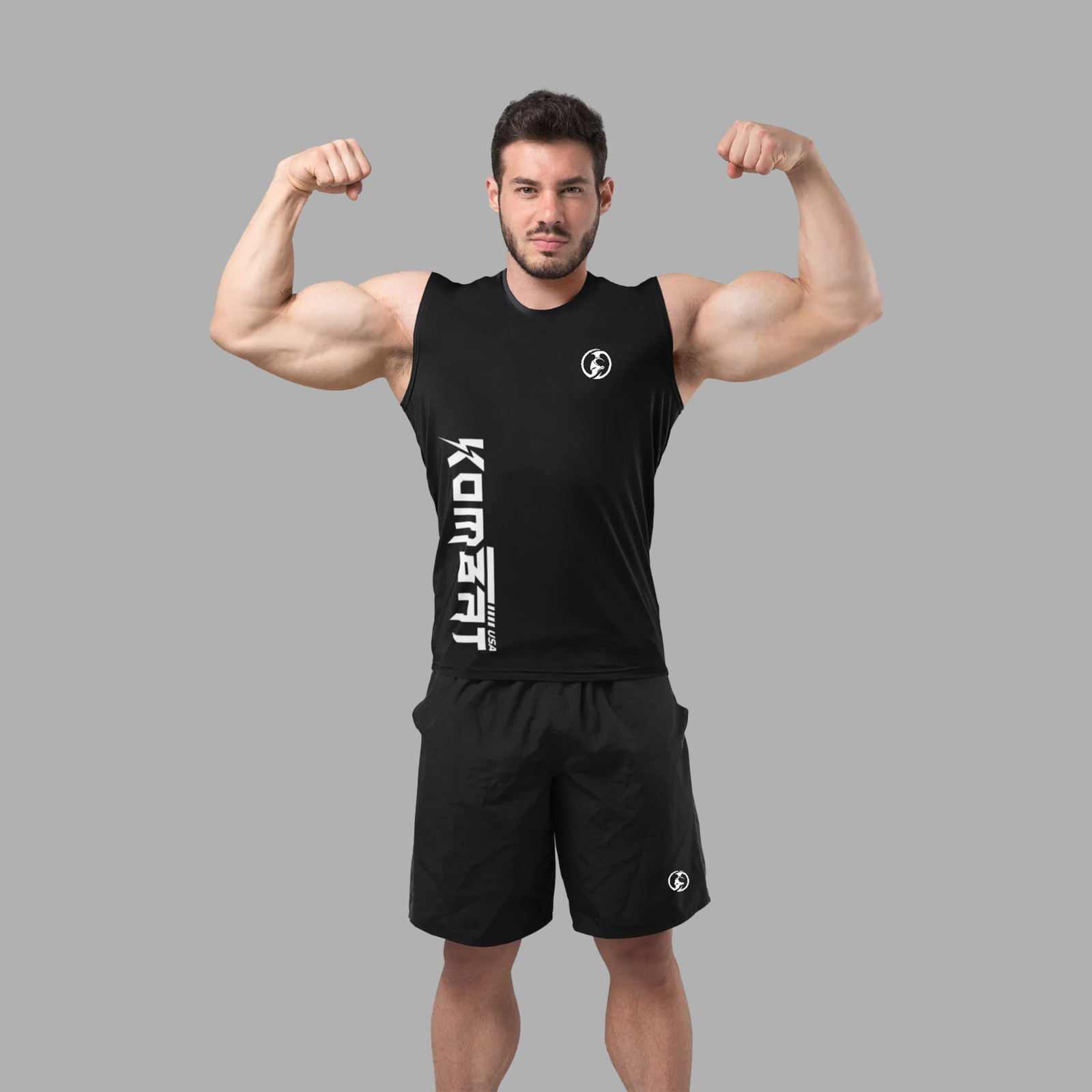 Kombat Men's Round Neck Tank Top Athletic Sleeveless Lightweight, Workout Shirt gallery
