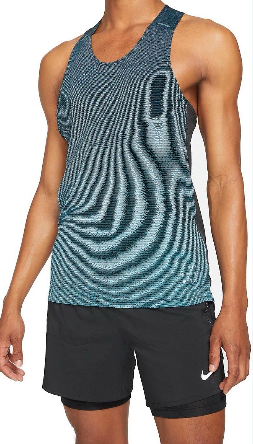 NIKE RUN DIVISION PINNACLE KNIT MEN RUNNING SINGLET VEST TANK TOP DA1296-013 L gallery