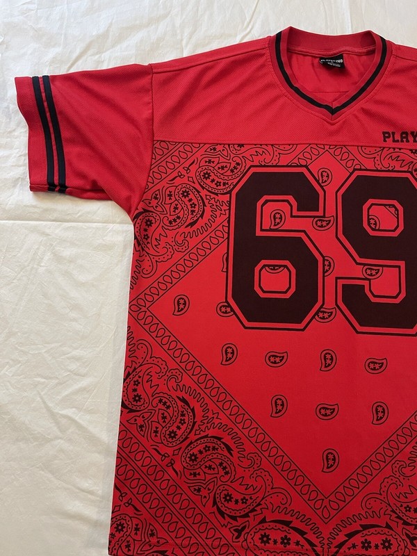 Players 69 Vintage Rare Football Large Jersey Mens Generation Hip-Hop Size Large gallery