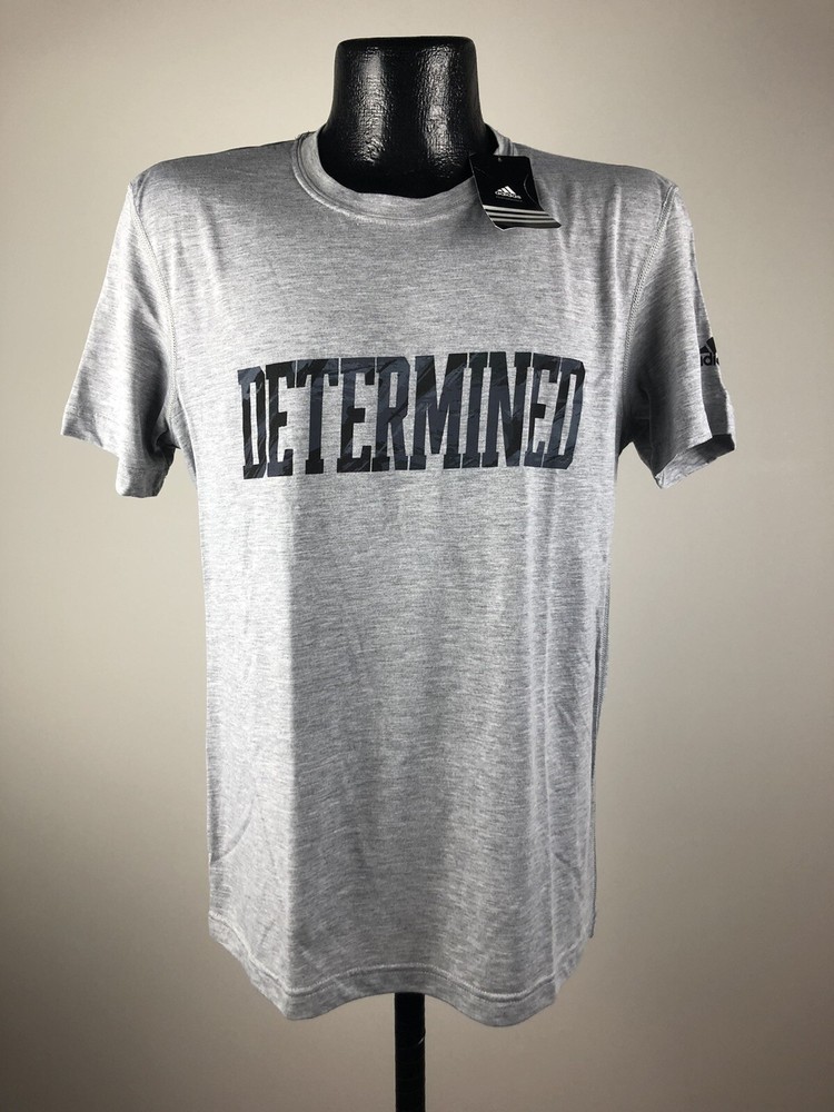 Men’s Adidas Climalite Ultimate Tee Determined Gray Cotton SS Shirt XL NWT