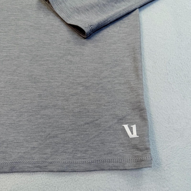 Vouri Pullover Mens Large Gray Ease Lightweight 1/4 Zip Stretch Athletic Layer gallery
