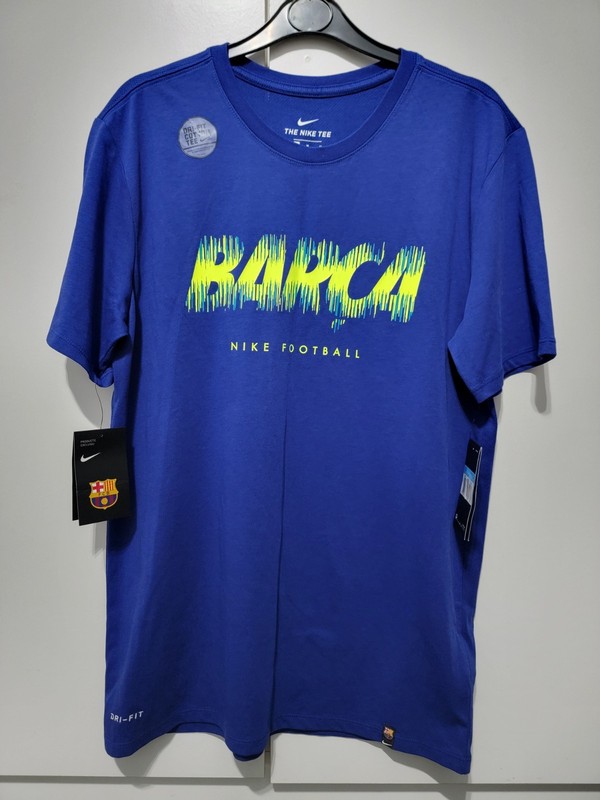 NIKE FC BARCELONA DRI-FIT SHORT SLEEVE TEE T-SHIRT SIZE M (924178 455) BLUE gallery