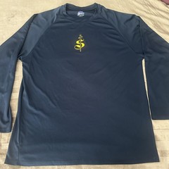 Buddy’s Shirt Mens XL Navy Blue Long Sleeve Raglan Athletic Training Tee Top