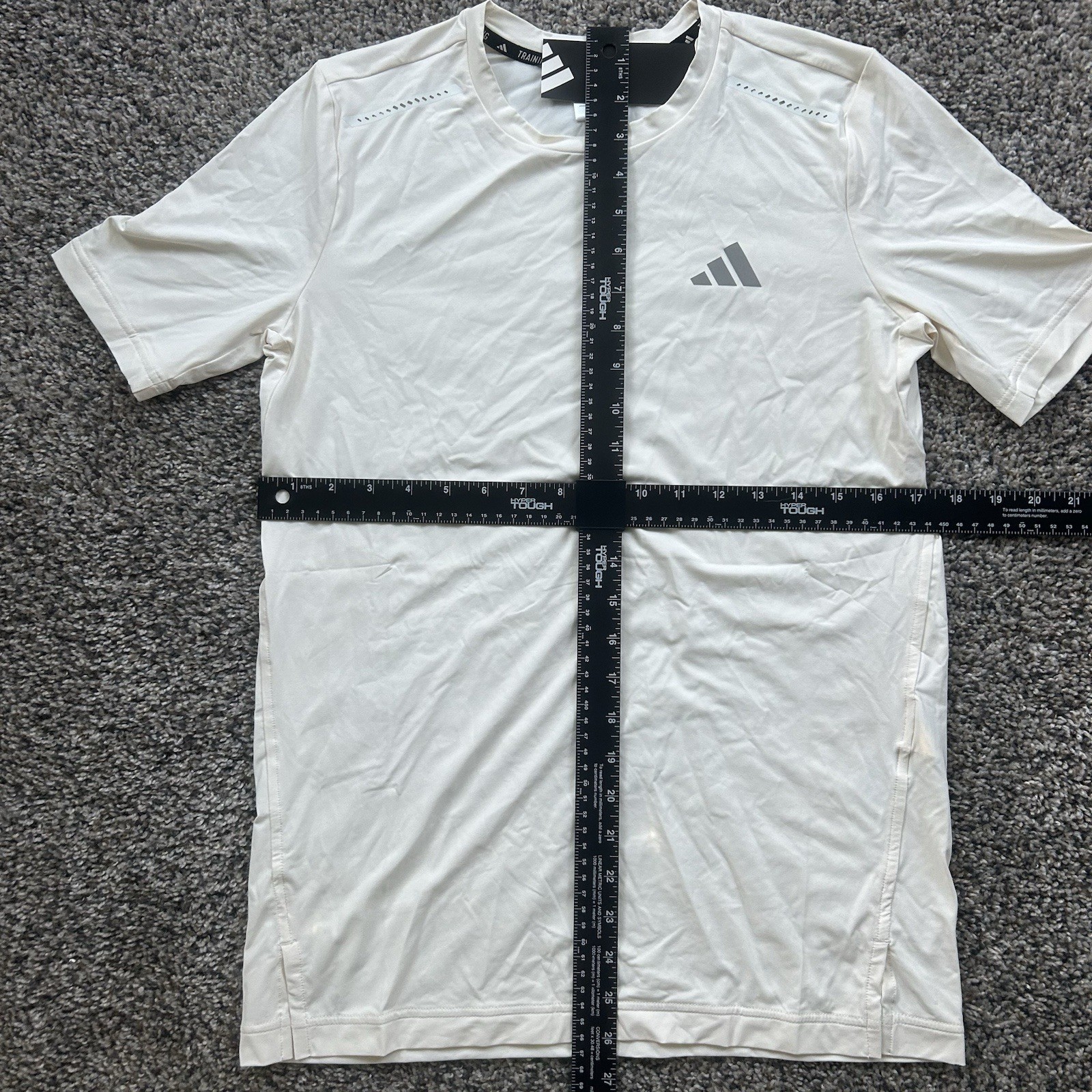 Adidas Cool feel Intensity Tee Mens Training Shirt Chalk White Size Small JJ3714 gallery