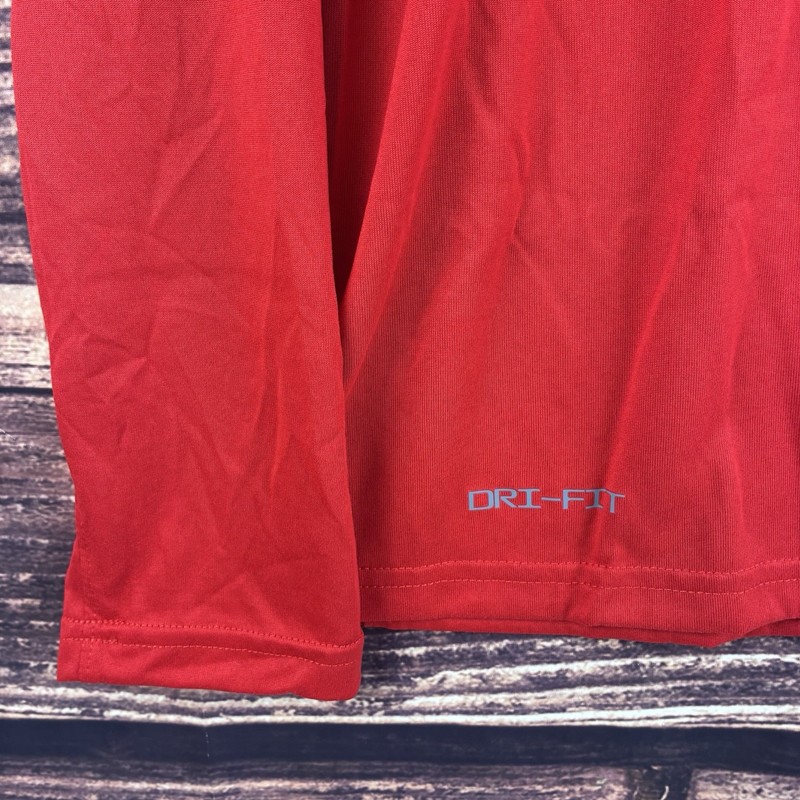 Nike Dri-Fit Men M Long Sleeve Shirt Red Legend Training Tee 727980-657 NWT gallery