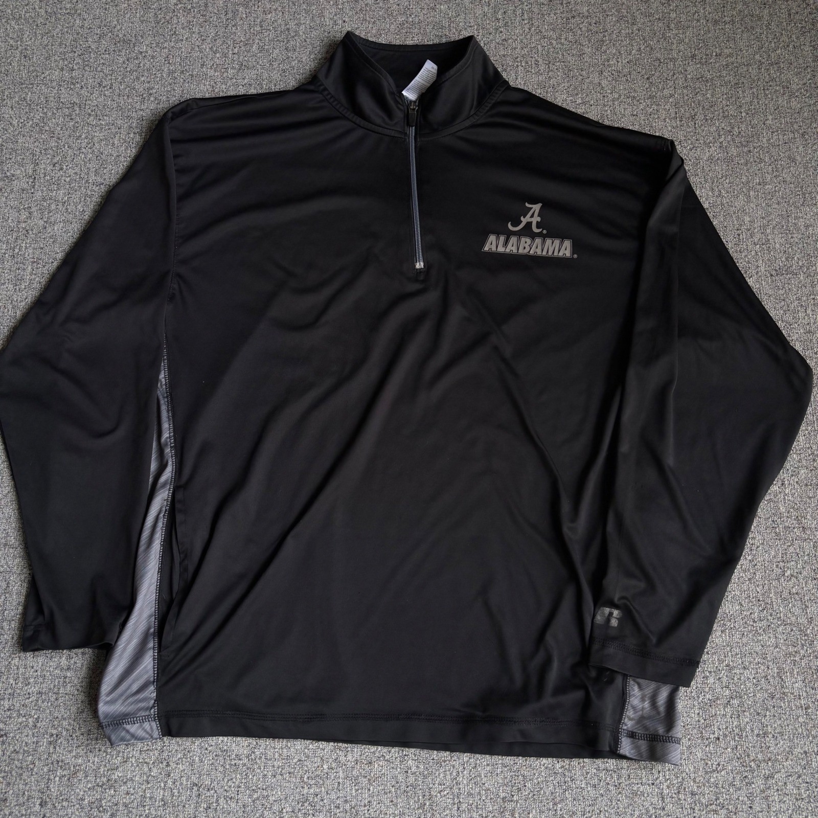 Alabama Crimson Tide Russell Athletic Pullover Mens Large Black Quarter Zip Logo gallery