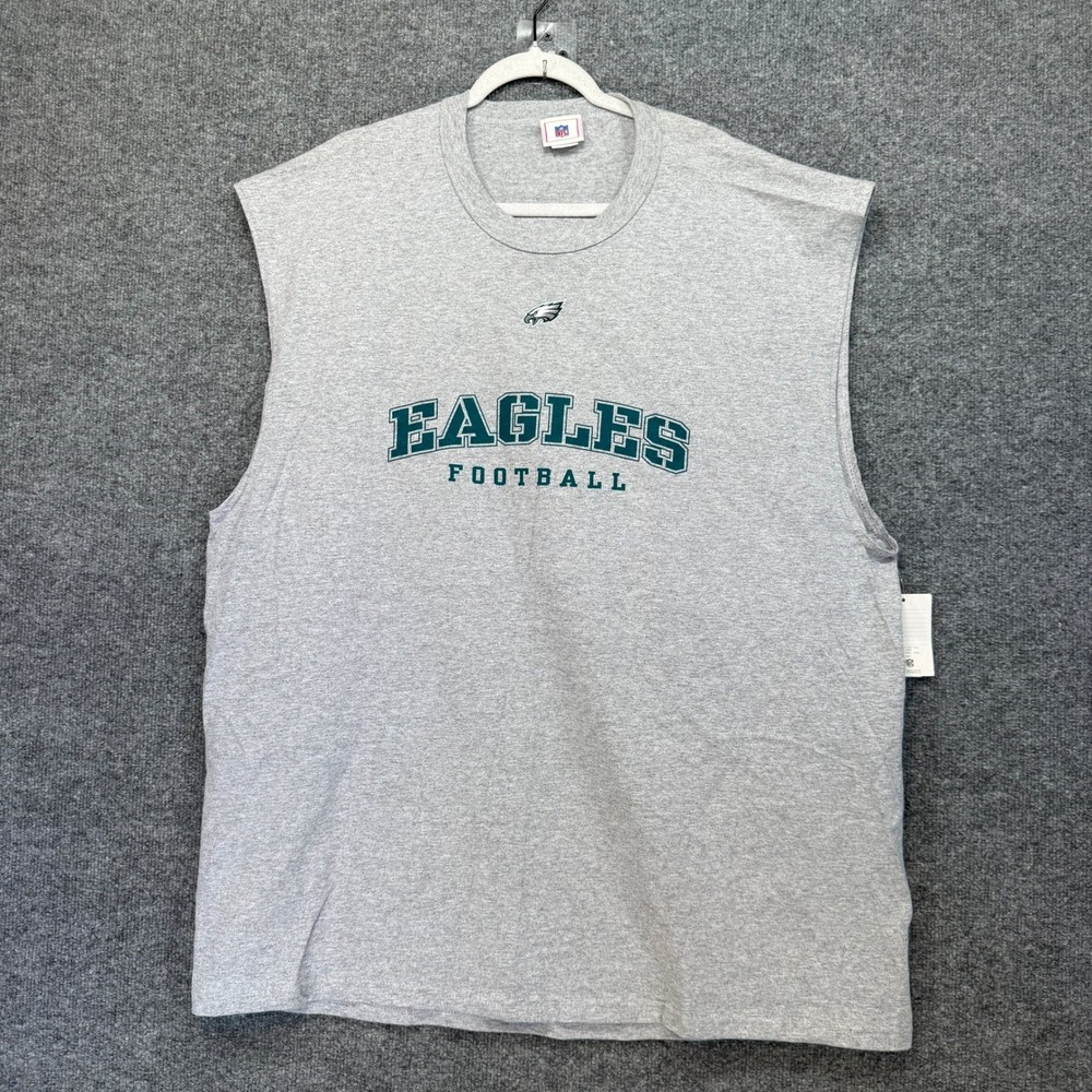 Philadelphia Eagles Tshirt Men 3XL Gray Tank Top Muscle Tee Vintage 90s Y2K NEW
