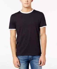 bar III Mens Contrast Basic T-Shirt Black 100% Cotton Size Small **New w/Tags**