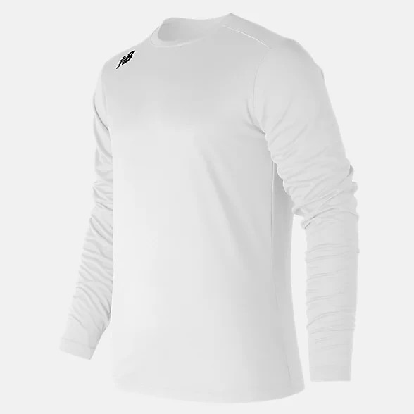 New Balance mens training Tech shirt long sleeve white NEW L large TMMT501