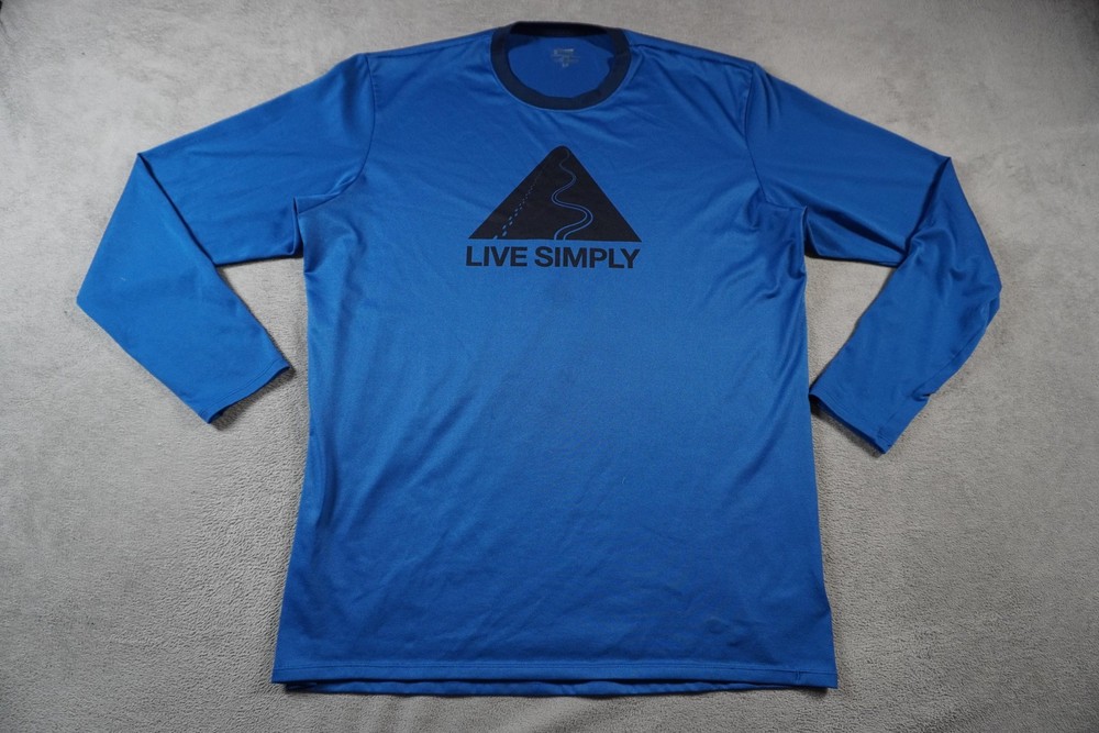 Patagonia Capilene Shirt Mens XL Blue Live Simply Baselayer Long Sleeve USA