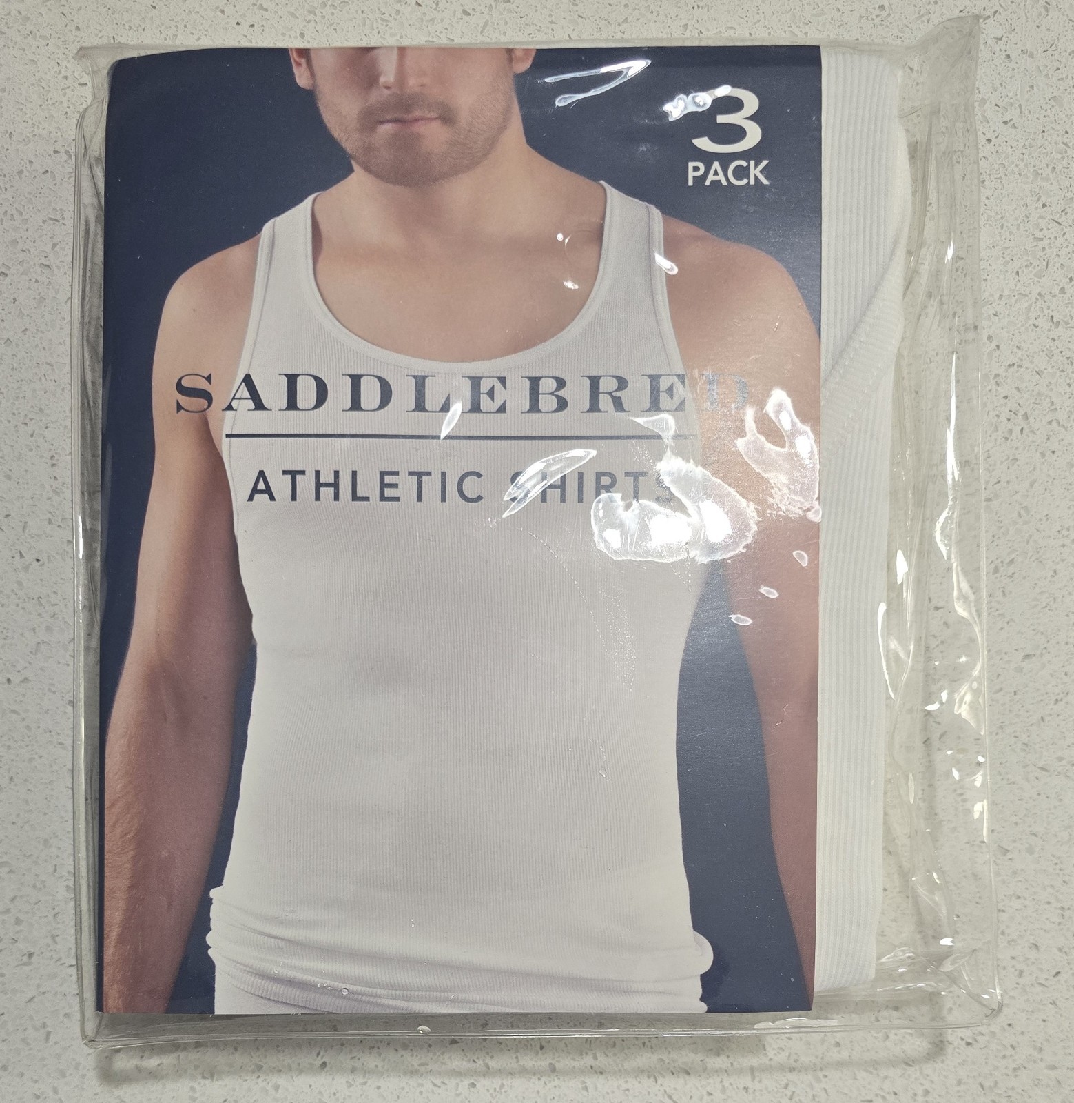 Saddlebred Mens Large Athletic Shirts Pack Of 3 Size 42-44 Combed Cotton New NIP gallery