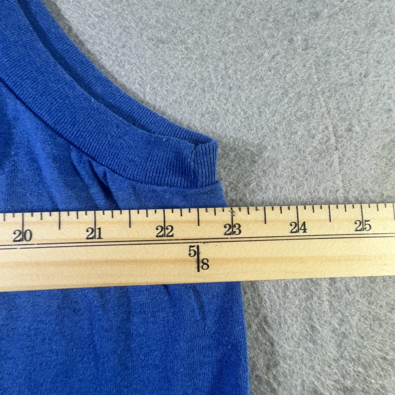Eagle USA Sleeveless Shirt Mens XL Blue Henley Tank Top Muscle Athletic Vintage gallery