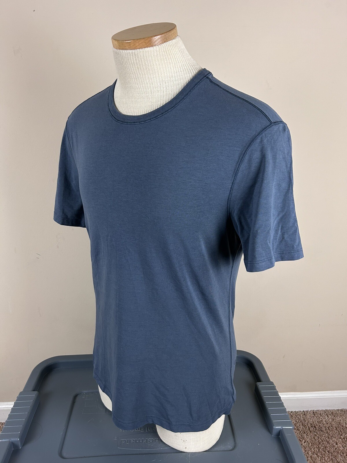 Lululemon Athletica Blue Cotton Blend T Shirt Men’s Size SEE IN DESCRIPTION gallery