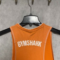 Gymshark Tank Top Men S Orang Recess Drop Arm Spell Out Lifting Workout Training