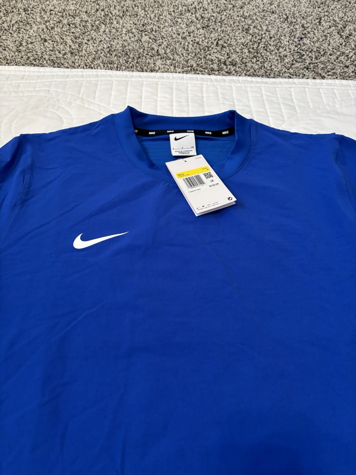 Nike Men's Dri-FIT Lightweight Baseball Pullover Blue Size Small FD4291-449 $100 gallery