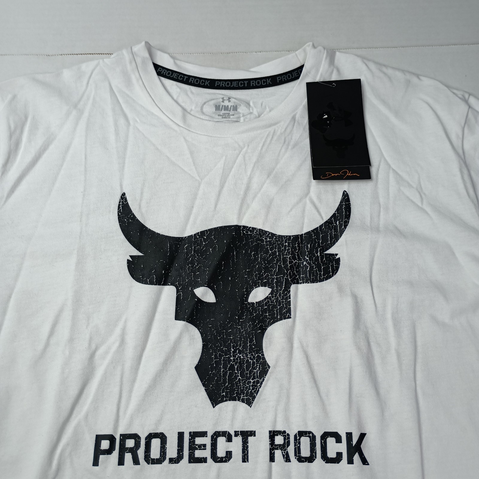 Under Armour Project Rock Payoff Graphic T-shirt Men's Size M White 1383191 100 gallery