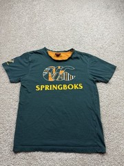 VTG Springboks SA Rugby T-shirt Men Medium Green Official Licensed Short Sleeve