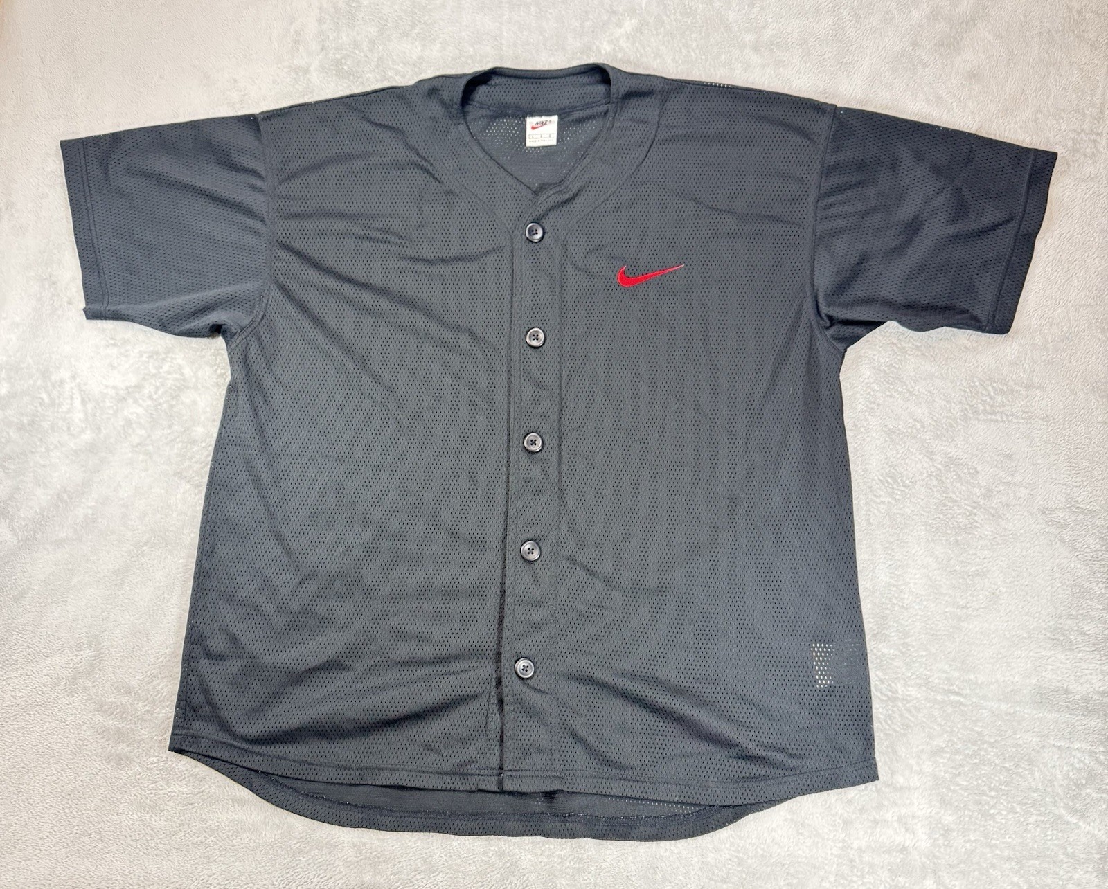 Rare Vintage 90’s Nike Mesh Baseball Jersey White/Red/Black Tag XL. 🔥🔥 gallery