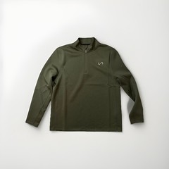 Mens TLF Quad Tech Marshland Performance Pullover Quarter Zip Large