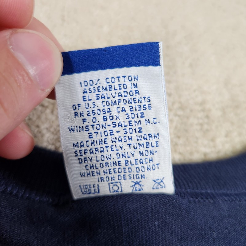 Vintage 90s Olympics Shirt Adult Large Atlanta 1996 Champion Cotton Tee Blue gallery