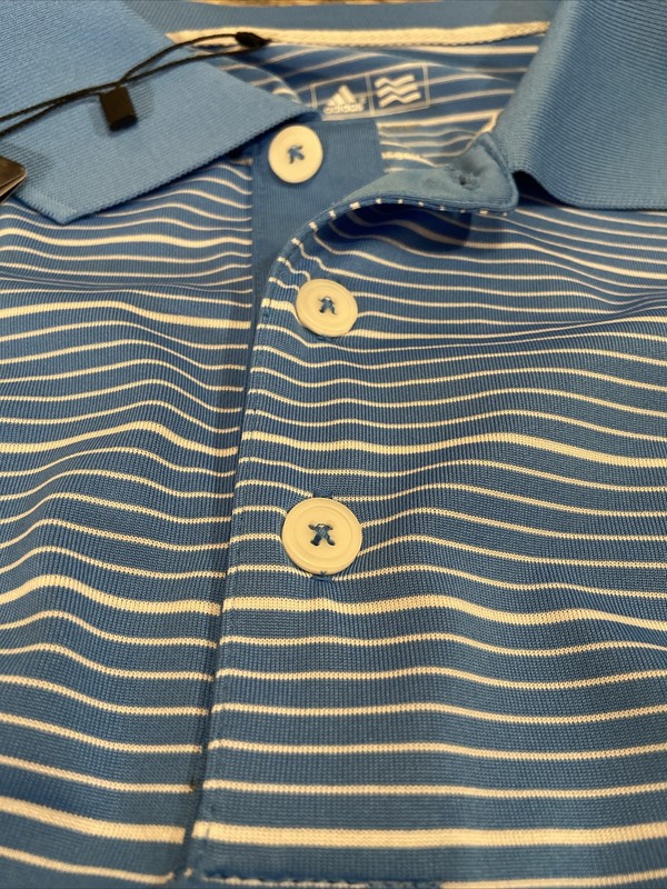 Adidas Climalite Large Golf Polo Meadow Brook Hunt Club Oasis/White NWT $55 gallery