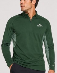 Nike Trail Dri-FIT Mens Medium Green Running Half Zip Long Sleeve Top FV9994 NWT