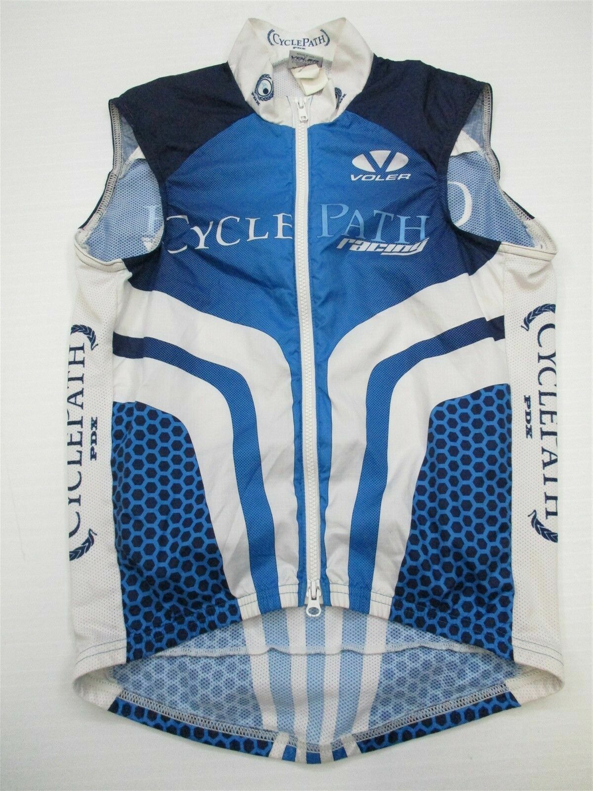 VOLER Men's Size XS Cycle Path Racing Athletic Zip Up Blue Cycling Top gallery
