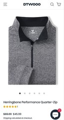 DTWOOO Herringbone Performance Quarter-Zip