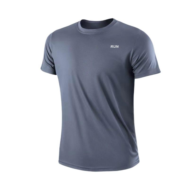 Men's Quick Dry Short Sleeve Gym Running Moisture Wicking Round Neck T-Shi gallery