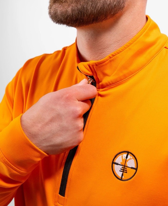 Waggle Blaze QZip Pullover Men’s 2XL Orange Quarter Zip Golf Lightweight Stretch gallery