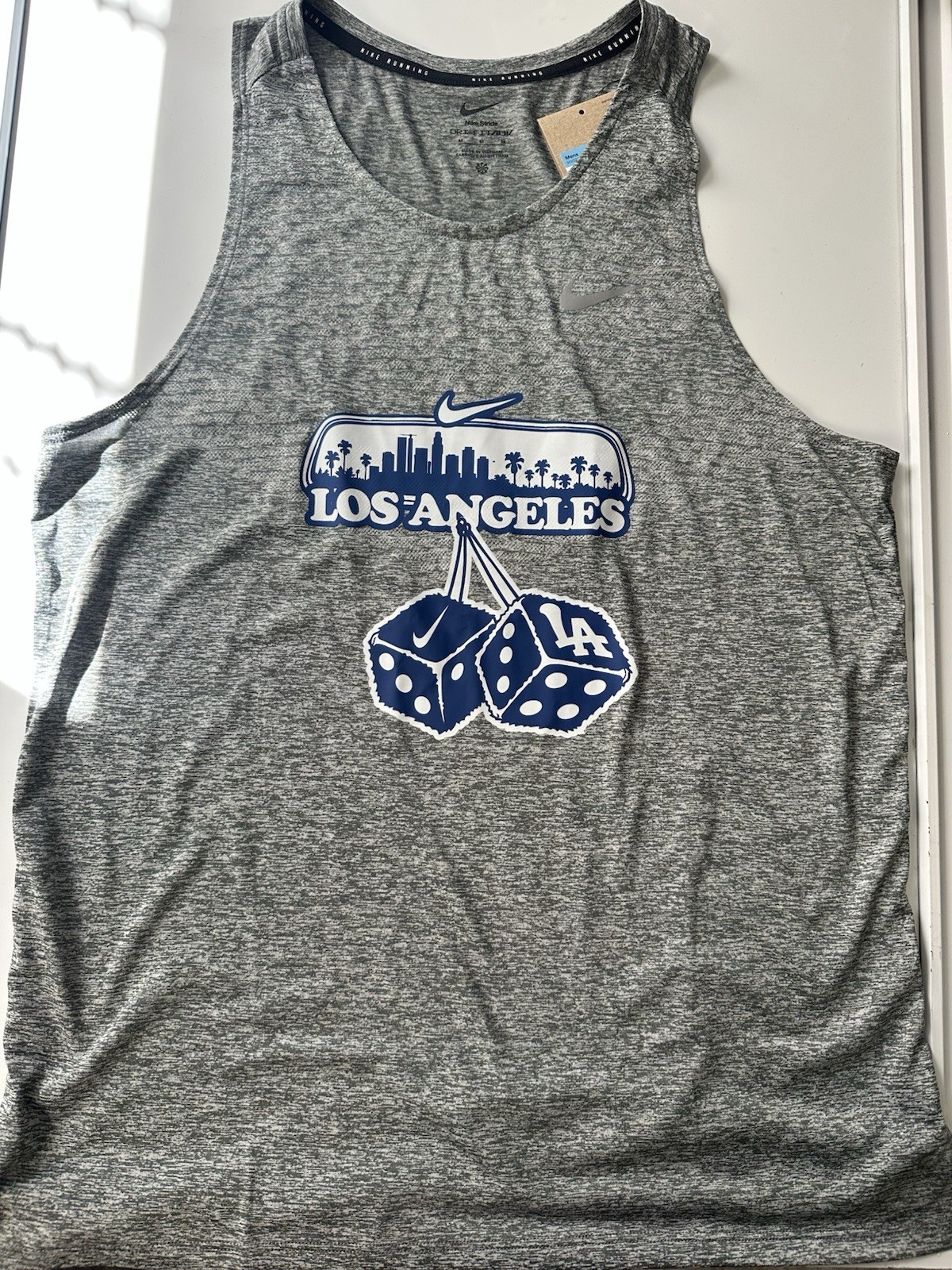 Nike Stride Men's Dri-FIT ADV Running Tank Size M Smoke Grey HV5210-011 gallery