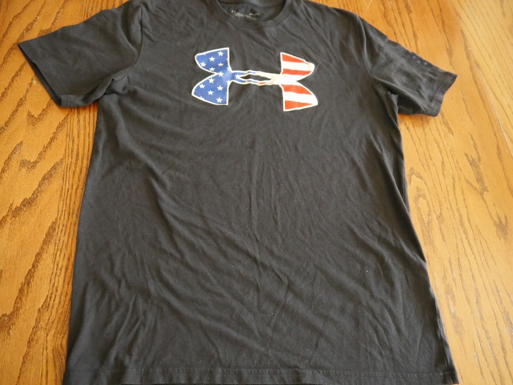 Under Armour Men's Freedom Stars & Stripes T-Shirt 1353974 001 Black Medium