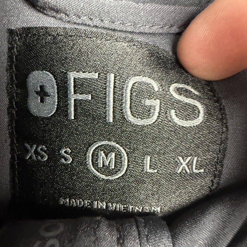 FIGS Pullover Mens Medium Gray 1/4 Zip Long Sleeve Fleece Mock Neck Stretch gallery