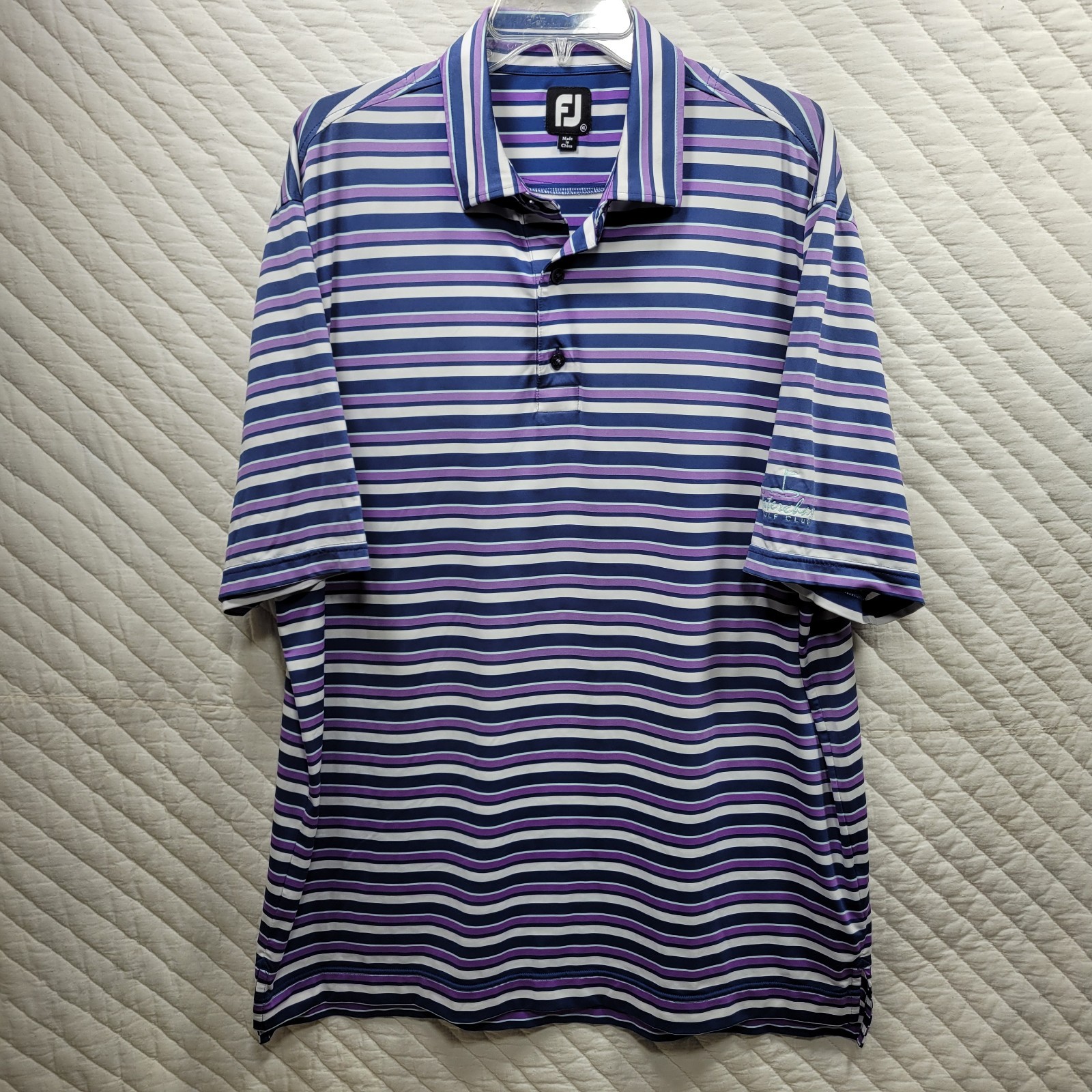 FootJoy Casual Purple Striped Polo Golf Shirt Men's Size XL Sports Outdoors gallery