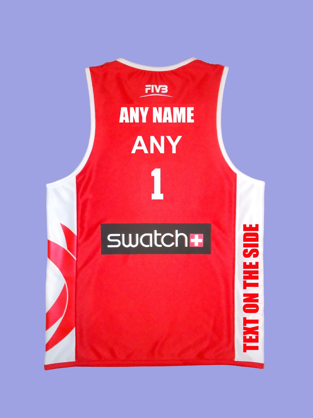Custom Beach Volleyball Jersey Red/White Size S, M, L, XL, 2XL New gallery