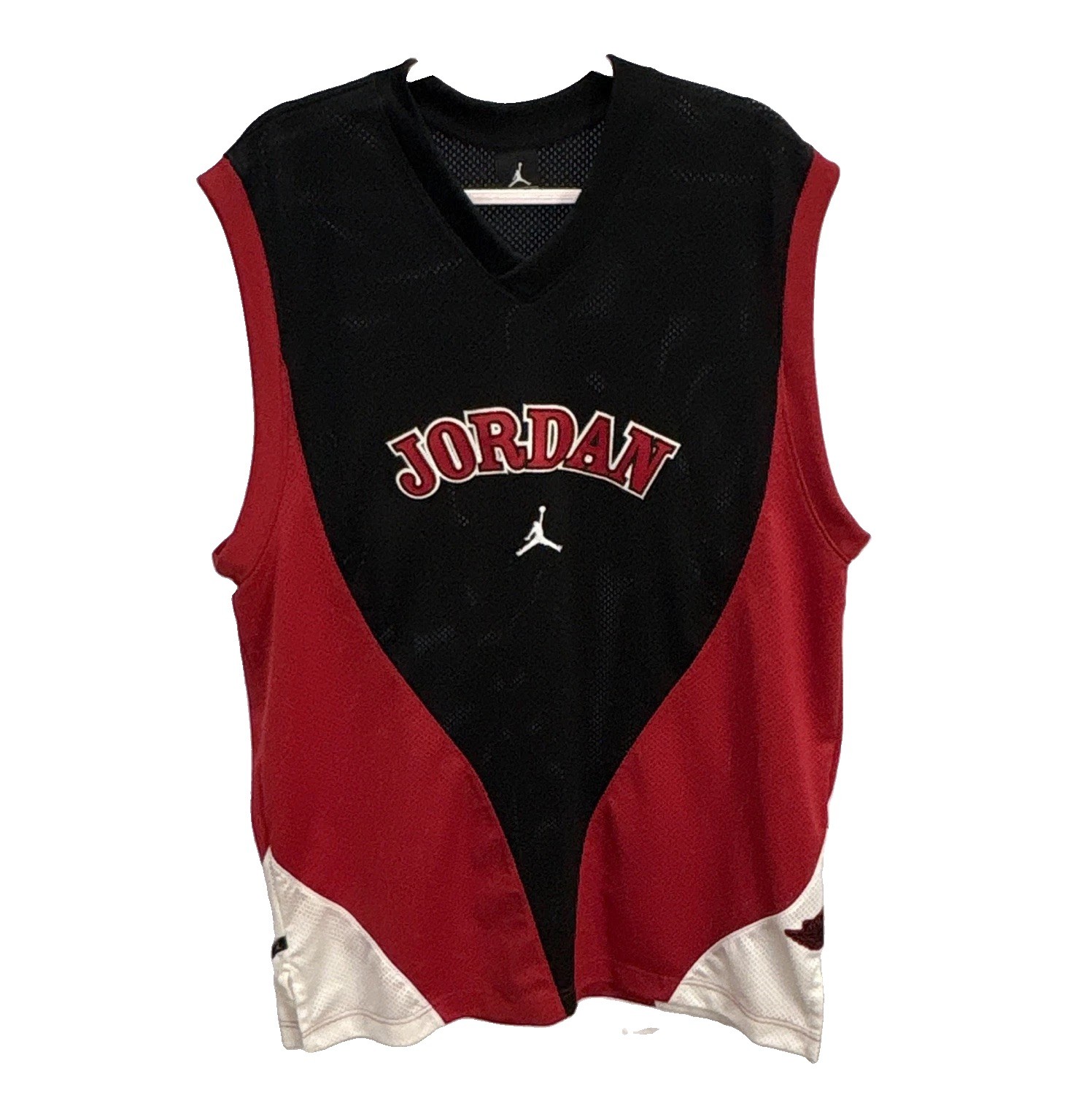 Jordan Men’s L Mesh Basketball Jersey Tank V-Neck Colorblock Breathable gallery