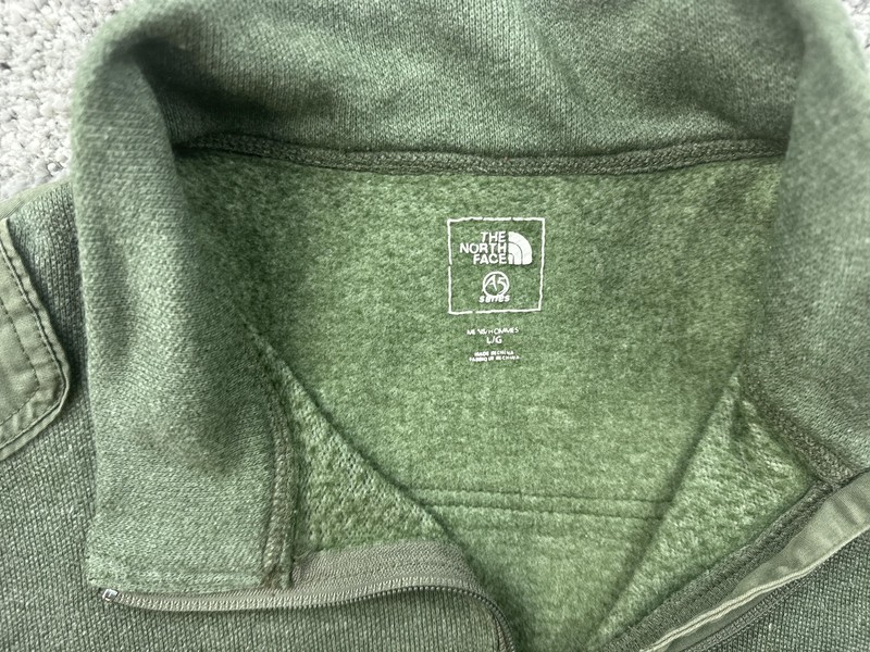 The North Face A5 Series Pullover Mens Large Green 1/4 Zip Fleece Hiking Top gallery