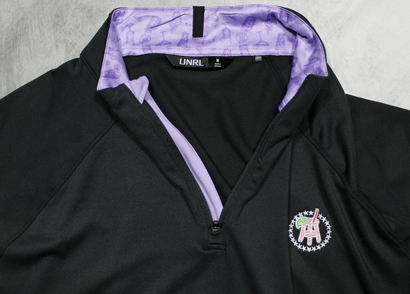 UNRL Golf Pullover Mens Medium Black Quarter Zip Barstool Sports Logo Top gallery