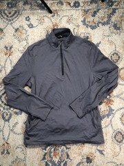 Cuts Pullover Mens Large Gray 1/4 Zip Long Sleeve Mock Neck Casual Athletic Top