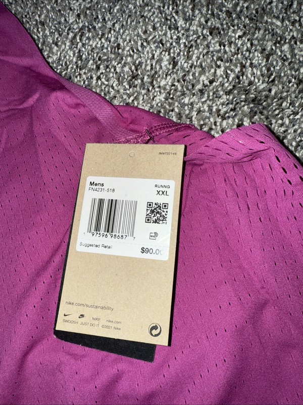 Nike Aeroswift Dri-Fit ADV Running Singlet Hot Fuchsia FN4231-518 Mens Size 2XL gallery