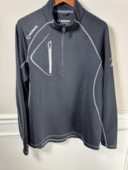 Sunice Jacket Men’s XL Black Silver Spruce Golf 1/4 Zip Pullover Super Lite FX