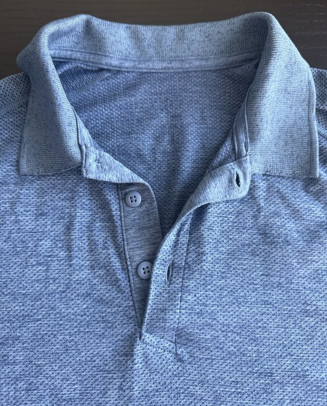 Lululemon Metal Vent Tech Men’s Polo Short Sleeve Blue Medium gallery
