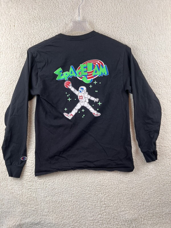 Champion Authentic €pace Jam T-Shirt Medium Men’s Black Long Sleeve Graphic gallery