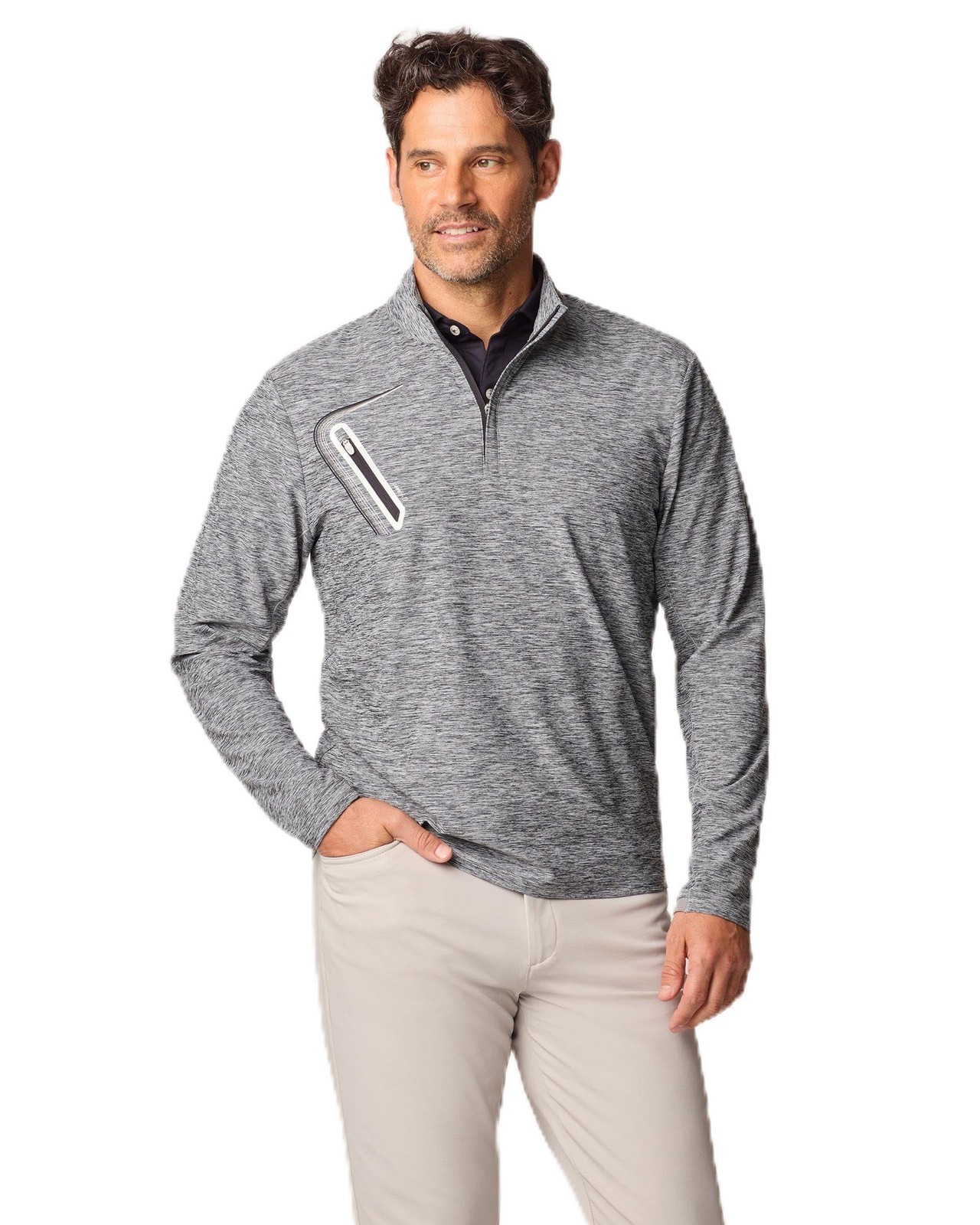 johnnie-O Sabino Performance 1/4 Zip Pullover Mens White (7854490) gallery