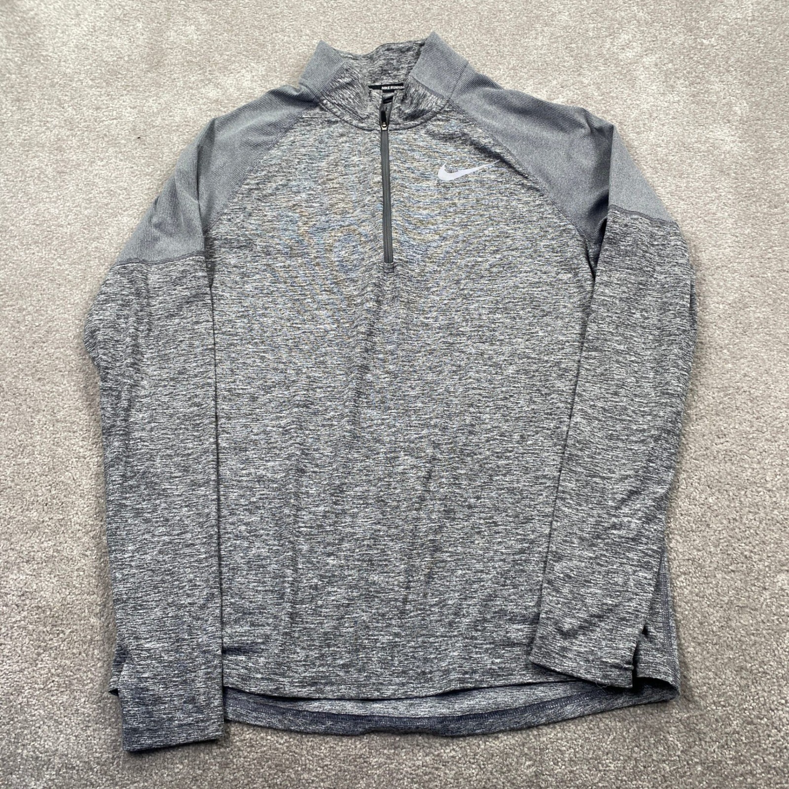 Nike Pacer 1/4 Zip Pullover Mens Medium Grey Heathered Dri-FIT CD8273-021 gallery